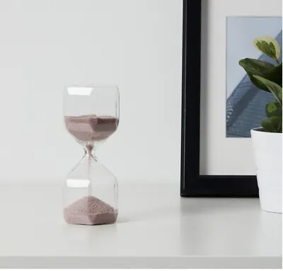 Buy IKEA TILLSYN Decorative Hourglass Timer Light Pink Micro Beads Large 16cm NEW • 6.89£