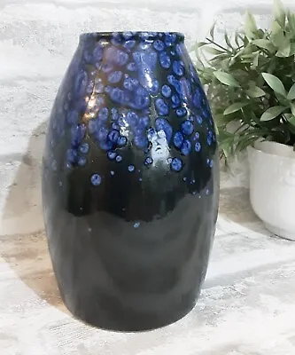 Buy VINTAGE West German Blue Vase Scheurich Keramik  Amano  629-18 Lava 19cm • 23.95£