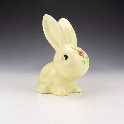 Buy Vintage SylvaC Pottery - Yellow Glazed Flower Decorated Rabbit Figure • 10.50£