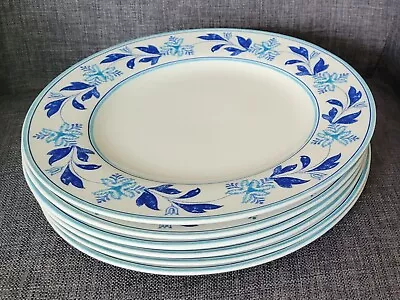 Buy 6 Johnson Bros Blue Fern 11  Dinner Plates • 39.99£