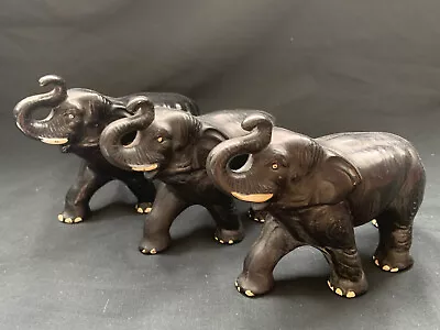Buy A Trio Of Vintage SylvaC Handpainted Elephant Ceramics Model 815 • 15£