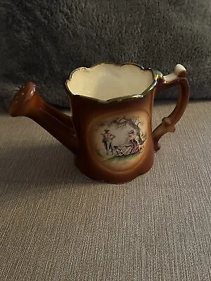 Buy Vintage KLM Staffordshire Pottery Decorative Watering Can.. Brown Few Paint Chip • 10£