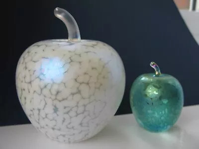 Buy John Ditchfield Iridescent Vintage Art Glass Crystal Large White Apple ONLY • 80£