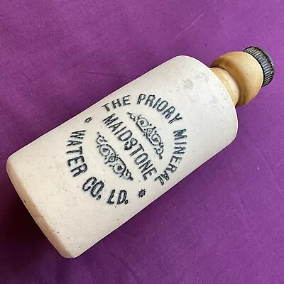 Buy Rare Old Antique Pottery Ginger Beer Bottle Maidstone Kent The Priory Mineral • 0.99£