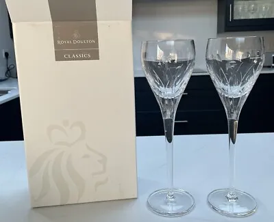 Buy Royal Doulton 4 Wine Goblets Finest Lead Crystal • 30£