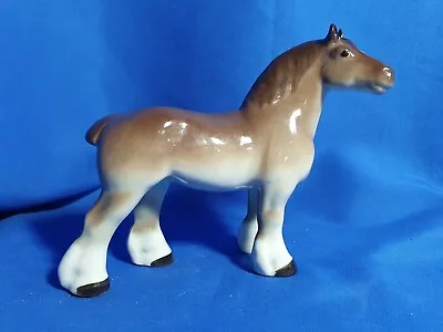 Buy Vintage Lomonosov Shire Horse USSR Stamped Russian Figurine • 12£