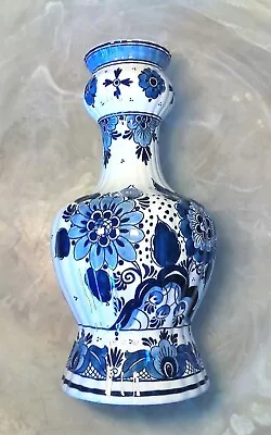 Buy 1926/30 ROYAL GOEDEWAAGEN BLUE DELFT Hand Painted 12  Double Knob Vase Holland • 146.05£