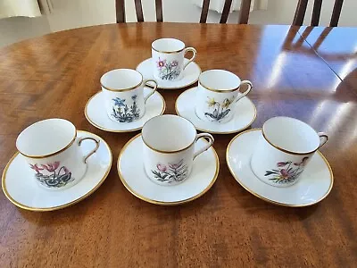 Buy 12 Pce Royal Worcester Fine Bone China Coffee Cups & Saucers Floral Design • 5£