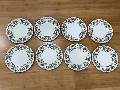 Buy Vtg Antique Royal Cauldon England Victoria Pattern Set 8 Porcelain Dinner Plates • 213.38£