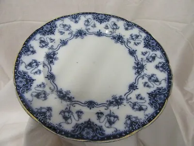 Buy Antique Sampson Hancock & Sons Flow Blue Blenheim Design Dinner Plate  • 24.99£