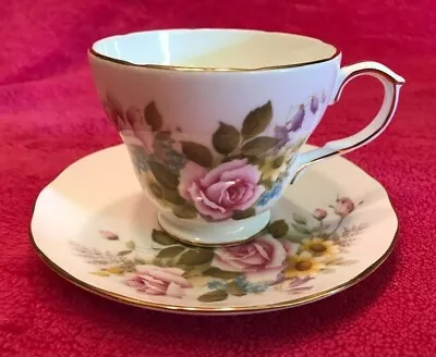 Buy Vintage Duchess Bone China England Summer Pink Rose 409 Cup Saucer Set FLAWLESS! • 17.15£
