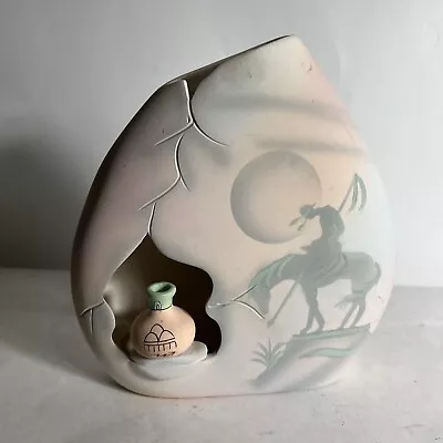Buy Handcrafted Southwest Pottery Vase J. Vincent Studios Phoenix Az • 36.99£