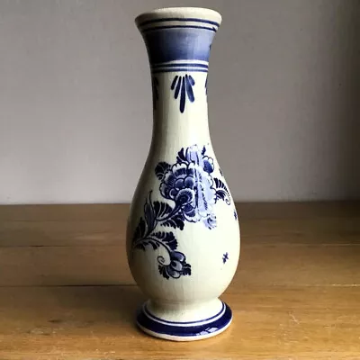 Buy Old Delft Blue Handgemaakt Vase Made In Holland AG Signed. Dutch Windmill. • 8£