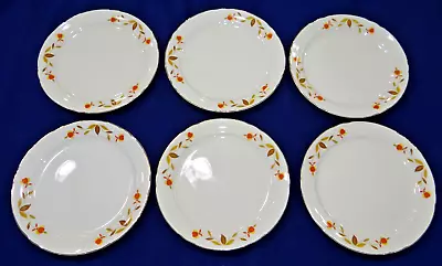 Buy Set Hall China Jewel Tea Autumn Leaf 9  Luncheon Plates Vtg Antique NICE!! • 47.35£