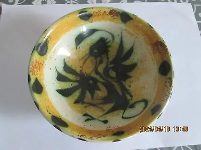 Buy Maggie & Bill Fisher 5.75  Celtic Pottery Newlyn Cornwall Phoenix Design Bowl • 9.99£