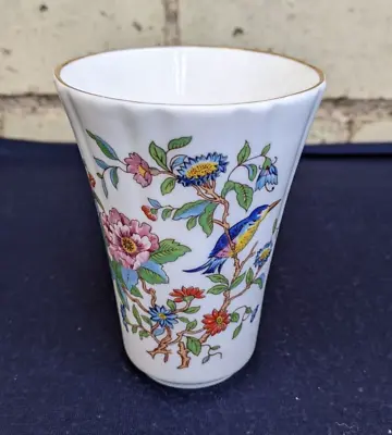 Buy Aynsley Pembroke Pattern Fine Bone China Flared Vase, Floral With Kingfisher • 4£