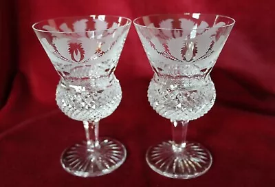 Buy Edinburgh Crystal Thistle Pattern - 2 X Small Wine Glasses • 80£