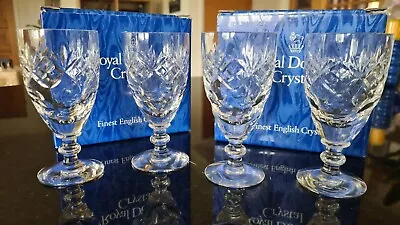 Buy Royal Doulton Crystal Georgian Sherry Glasses X 6 • 15£