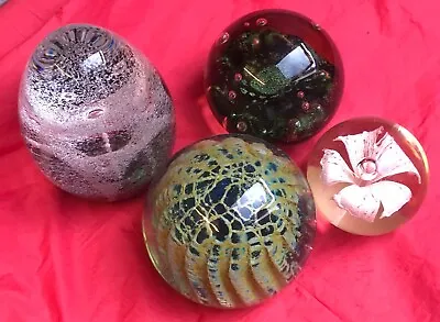 Buy Glass Paperweights. Vintage. Job Lot X 4. Quality. Mdina. Caithness. • 25£