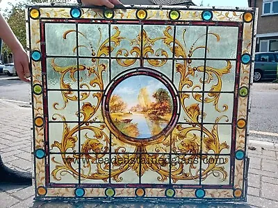 Buy Stained Glass Window Panel. FOR RESTORATION/SPARES. A1482g. DELIVERY OPTION! • 415£