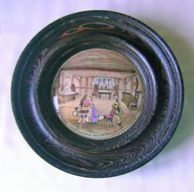 Buy Victorian Prattware Pot Lid  Room Where Shakespeare Was Born  In A Turned Frame • 25£