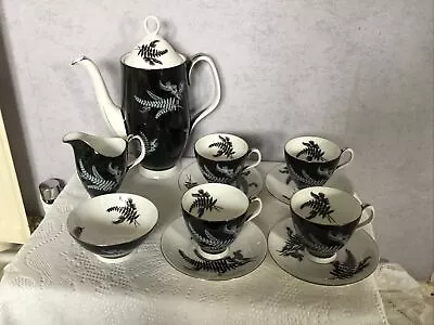 Buy Royal Albert ‘Night And Day’ Bone China Coffee Set In Excellent Condition • 35£