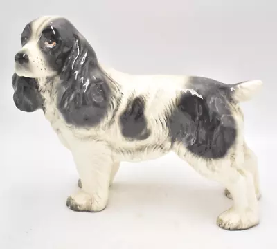 Buy Vintage Melba Ware Black And White Cocker Spaniel Dog Figurine Statue Ornament • 12.95£