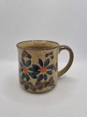 Buy Studio Pottery Flower Mug Speckled Ceramic Coffee Tea Cup Handmade Vintage VGC • 14.99£