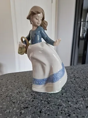 Buy Nao By Lladro Dancing Girl With Basket Immaculate Condition • 4.99£
