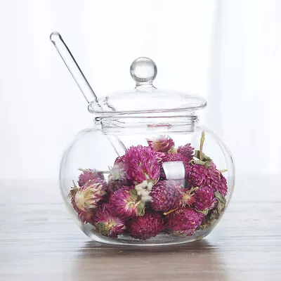 Buy Glass Jar With Lid And Spoon For Salt And Sugar Storage • 13.45£