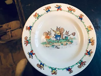 Buy Vintage Squirrel Decorated Children’s 7” Diameter Bone China “Jolly Jinks” Plate • 3.50£