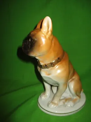 Buy Vintage Rare Large  Porcelain LFZ  Bulldog Figurine Made In USSR/Soviet • 45£