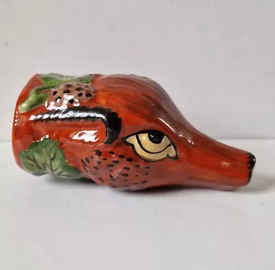 Buy Aesop's Fable Ceramic Fox Head & Grapes Stirrup Cup Antique 19th C Staffordshire • 280£