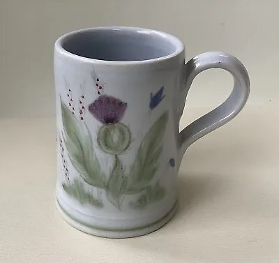 Buy Vintage Stoneware Thistle &Bluebell Half Pint Beer Mug From Buchan Pottery • 5£