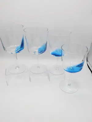 Buy ROYAL DOULTON  Clear & Blue Cocktail  Glasses    RETIRED & RARE HARD TO FIND • 134.27£