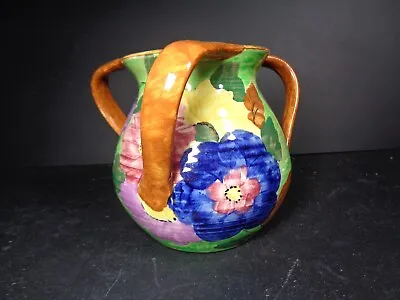 Buy Vintage Ellgreave  Gypsy Ware  Hand Painted Pottery Vase Triple Handle • 34.99£