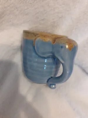 Buy Handmade Studio Pottery Small Mug With Elephant Handle - Lustre Glaze • 4.99£