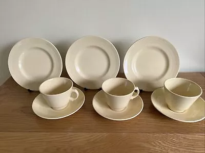 Buy Vintage Wood’s Ware Jasmine Yellow Cup, Saucer And Side Plate Trio X 3 • 10.50£