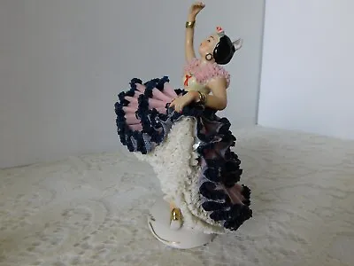 Buy Stunning Dresden Figurine Porcelain Lace Spanish Flamenco Dancer - Germany • 160.08£