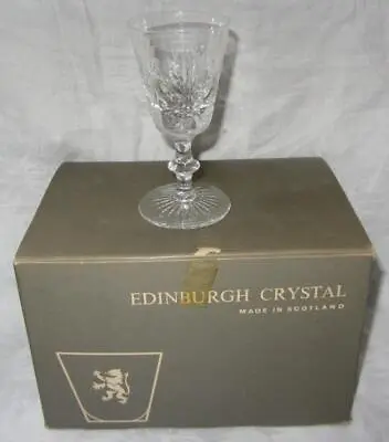 Buy Set Of Six Edinburgh Crystal  Star Of Edinburgh  Sherry Glasses Unused Old Stock • 44.99£