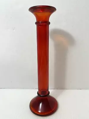 Buy 12  Empoli Italian Glass Scala Red Amberina Candlestick Pillar Candle Holder • 47.95£