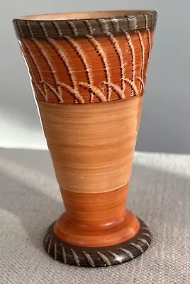 Buy Vintage Shelley Art Deco Vase  1930 Studio Orange Brown Height 10.5cm • 6.99£