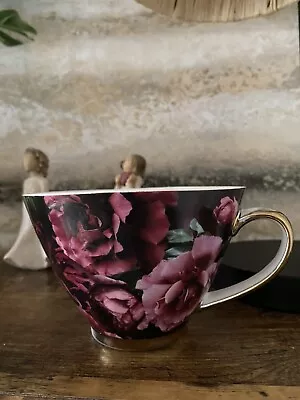 Buy Fox And Ivy For Tesco Scarlet Rose Floral Large Cup / Mug With Gold Detail • 9.99£