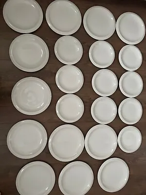 Buy Jamie Oliver Churchill White 12x 10.5  Dinner Plates, 10x 8.5  Side Plates • 60£