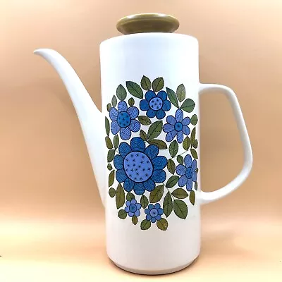 Buy Vintage Retro J & G Meakin Coffee Pot 1960s Floral Kitsch Ironware • 35£