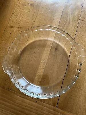Buy Vintage JAJ Pyrex Clear Glass Pie Dish With Fluted Edge Excellent Condition • 6.25£