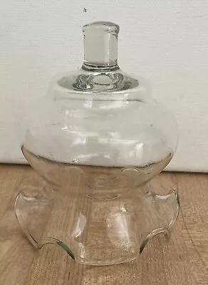 Buy Vintage Clear Glass Peg Votive Cup Candle Holder Ruffled Rim 4.5” • 9.60£
