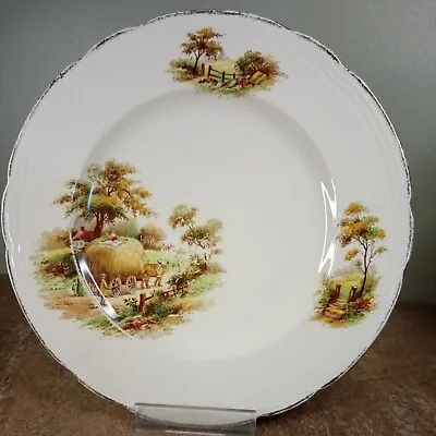 Buy Vintage Alfred Meakin, Creamware 'The Hayride' 25cm Dinner Plate • 4.95£