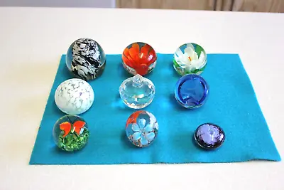 Buy Job Lot Of 9 Small Glass Paperweights (4948) • 30£
