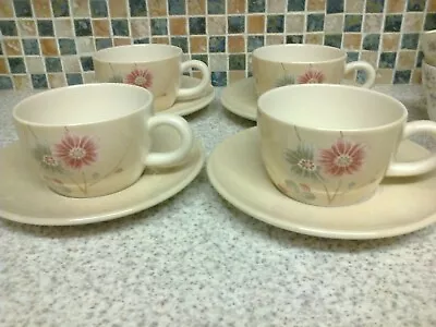 Buy Royal Stafford Radio Flower Design 4 X Cups & Saucers Holds 300ml • 8.54£